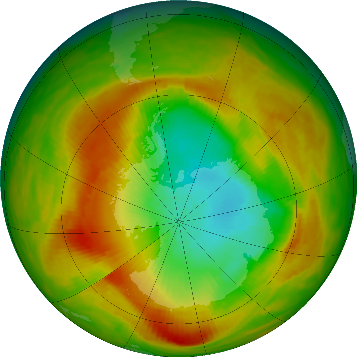 Antarctic ozone map for 04 November 1979